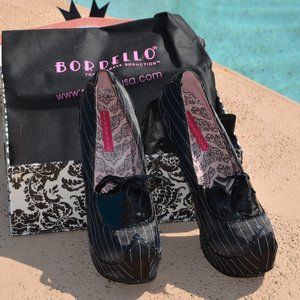 BORDELLO PINSTRIPE PUMPS